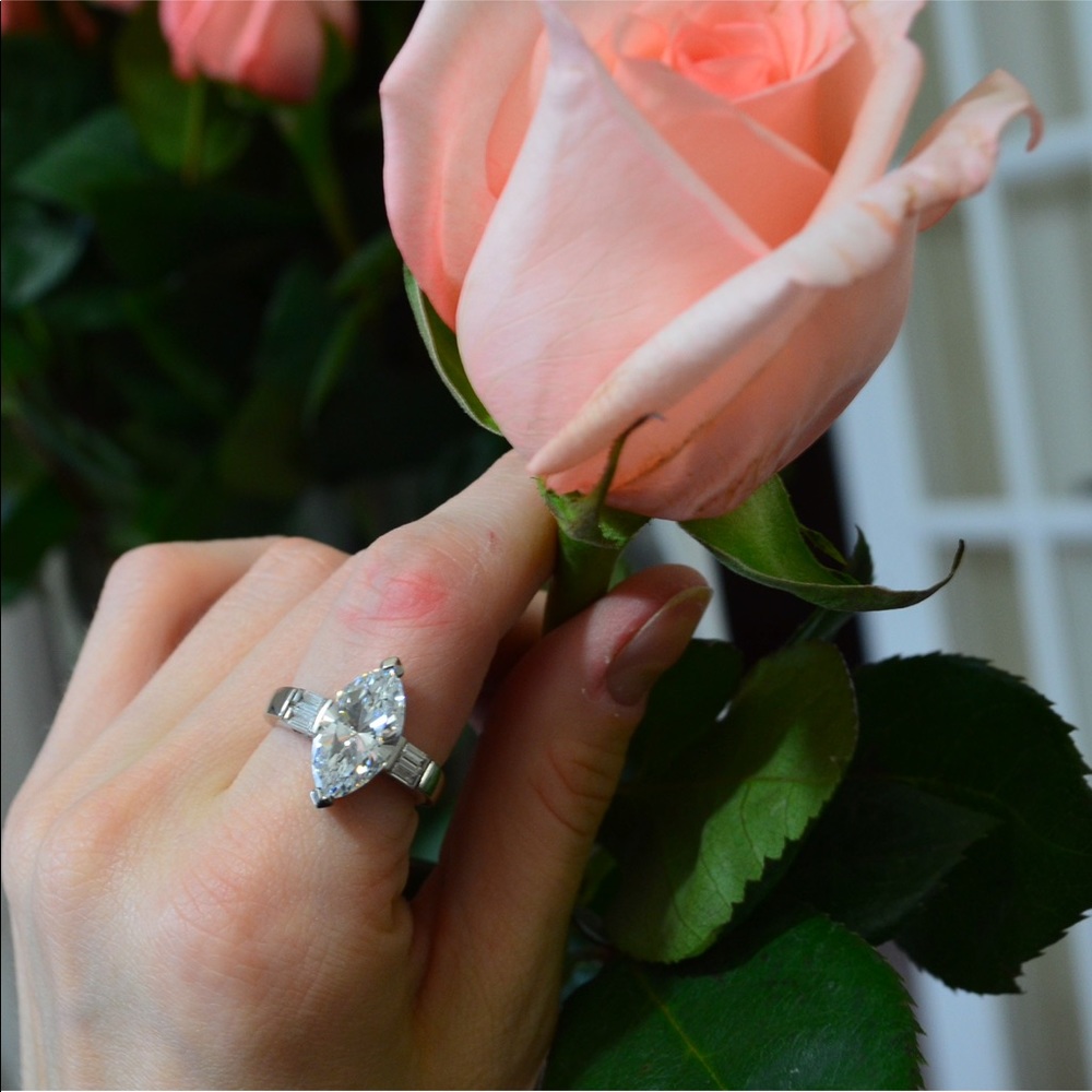 marquise lab-created white sapphire